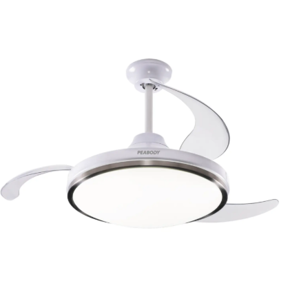 Ventilador de techo PEABODY PE-VTRDC425S retráctil con luz led
